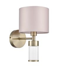 Lumion 48043; 8109/1W Бра MODERNI LN25 129 латунь титаниум/бежевый, металл/текстиль/стекло E14 40W 220V DAMONA