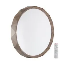 SONEX 46997; 7637/DL BASICA SN 169 Светильник пластик / коричневый под дер LED 48Вт 3000-6000K D385 IP43 пульт ДУ ZIF WOOD