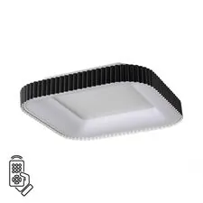 SONEX 48663; 7768/56L AVRA LED SN 039 Светильник металл / белый / черный LED 56Вт+14Вт 3000-6000K 500х500 IP43 пульт ДУ+подсветка SHARMEL