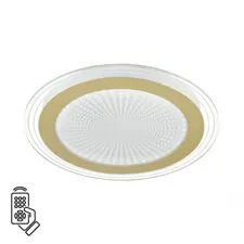 SONEX 1032204; 7738/80L MITRA LED SN 071 Светильник металл / акрил / белый / золотой / прозрачный LED 80Вт 3000-6000К D480 IP20 пульт ДУ PROMISE