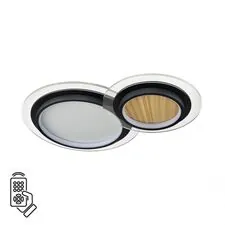 SONEX 1032110; 7733/80L MITRA LED SN 078 Светильник металл / акрил / белый / под дерево / прозрачный / черный LED 80Вт 3000-6000К 600x380 IP20 пульт ДУ SUNNY