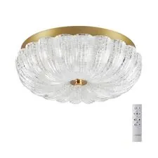 SONEX 1027533; 7719/36L PIKO LED SN 027 Светильник металл / стекло / прозрачный / золотой LED 36Вт 3000-6500K D300 IP20 пульт ДУ TESORO