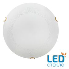 SONEX 46504; 7602/DL SNOK SN Светильник стекло / белое / золотойо LED 48Вт 4000K D405 IP20 AMMONITE