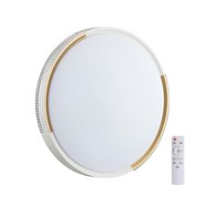 SONEX 45984; 7612/DL PALE SN 184 Светильник пластик / белый / золотистый LED 48Вт 3000-6300K D400 IP43 пульт ДУ VELIO