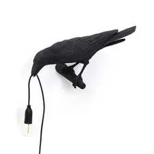 Seletti 00124528; 14737 Настенный светильник Bird Looking Left Black