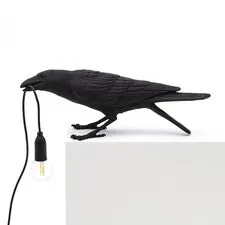 Seletti 00124527; 14736 Настольная лампа Bird Playing Black