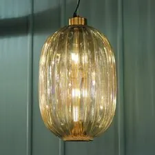 Cloyd 10516 Подвесной светильник KAROO P7 высота - 50 см, янтар. стекло