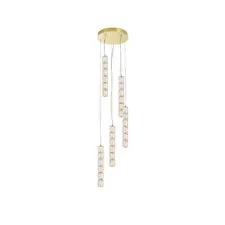 Newport S8240_096G Горизонтальная композиция из пяти подвесных светильников золото №96