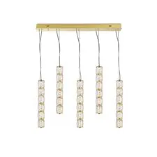 Newport S8240_099G Горизонтальная композиция из пяти подвесных светильников золото №99