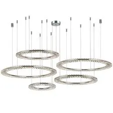 Newport S8240_045CH Горизонтальная композиция из пяти плоских колец хром №57