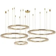Newport S8240_046G Горизонтальная композиция из пяти плоских колец зорото №58
