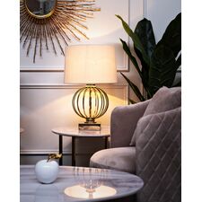 Garda Decor 22-86949 Лампа настольная плафон золотистый d40*70см
