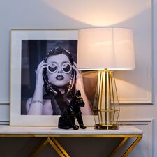 Garda Decor 22-88243 Лампа настольная плафон белый d35*72см