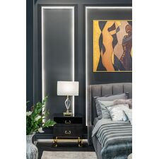 Garda Decor 22-88232 Лампа настольная плафон белый h66см