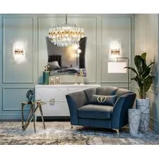 Garda Decor 62GDM-810021-800 Люстра Serena прозр.стекло/золото d80см h65см