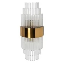 Garda Decor 92EL-YG59021G-2W Бра латунь, стекло прозр. 20*10*h.50см