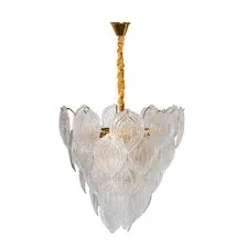 Garda Decor 92EL-YG18498-10P Люстра латунь, стекло D.58*H.57см