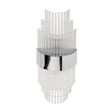 Garda Decor 92EL-YG59021S-2W Бра хром, стекло прозр. 20*10*h.50см
