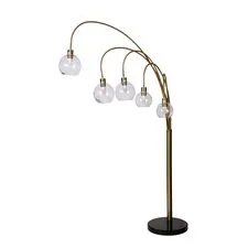 Garda Decor 92EL-YG21102-5F Торшер Grappolo латунь, стекло прозр. 110*h180см