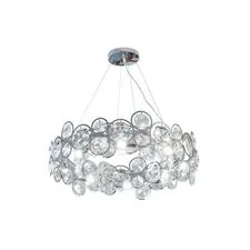 Garda Decor 92EL-YG21104S-8P Люстра Feria хром, стекло прозр. 56*h14см