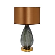 Garda Decor K2TL-07233 Лампа настольная сер-зел.стекло/плафон кор. 35*h.60см