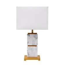 Garda Decor K2K111599 Лампа настольная h69см плафон прямоугольный 38*20см кремовый