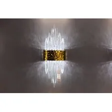 Garda Decor 62GDW-920-500 Бра золото, стекло прозрач. 18*h50см