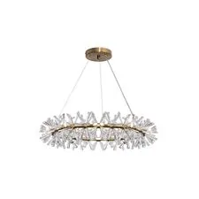 Garda Decor 92EL-80241 Люстра подвесная латунь, стекло прозр. d60см