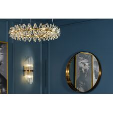 Garda Decor 92EL-80241 Люстра подвесная латунь, стекло прозр. d60см