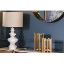 Garda Decor 22-89170 Лампа настольная плафон кремовый d38*h67см