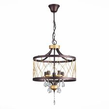 ST LUCE SL789.423.05 Люстра подвесная ST-Luce Темный кофе, Золото/Темный кофе, Золото, Прозрачный E14 5*60W GRASSО