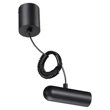 NOVOTECH 359385 KONST NT24 черный База накладная для ввода питания с заглушкой и проводом-подвесом (длина провода – 2м) IP20 48V GLAT