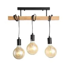 EVOLUCE SL1142.403.03 Светильник подвесной Черный, Светлое дерево E27 3*60W