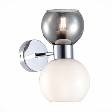 EVOLUCE SLE1138-101-02 Светильник настенный Хром/Белый, Дымчатый E27 2*60W