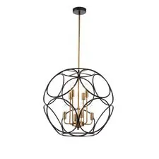 ST LUCE SL1012.423.08 Светильник подвесной ST-Luce Золотистый/Черный E14 8*40W