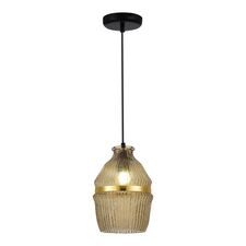 ST LUCE SL1661.403.01 Светильник подвесной Черный/Янтарный E27 1*40W