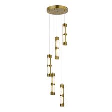 ST LUCE SL6237.303.05 Светильник подвесной ST-Luce латунь/белый LED 5*6W 4000K