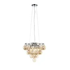 ST LUCE SL432.203.05 Светильник подвесной ST-Luce Хром/Коньячный E27 5*60W