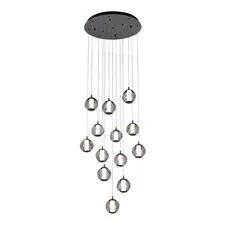 ST LUCE SL6520.403.13 Светильник подвесной ST-Luce черный жемчуг/прозрачно-дымчатый LED 1*65W 4000K
