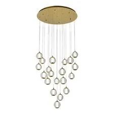 ST LUCE SL6520.303.20 Светильник подвесной ST-Luce латунь/прозрачный с пузырьками воздуха LED 1*100W 4000K