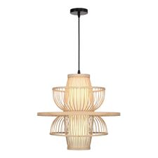 ST LUCE SL6241.513.01 Светильник подвесной ST-Luce Древесный/Белый E27 1*40W