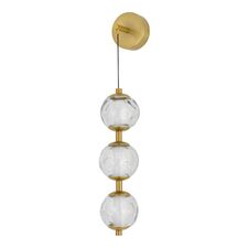 ST LUCE SL6520.301.01 Светильник настенный ST-Luce латунь/прозрачный с пузырьками воздуха LED 1*15W 4000K