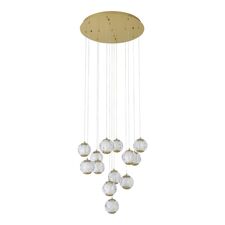 ST LUCE SL6520.303.13 Светильник подвесной ST-Luce латунь/прозрачный с пузырьками воздуха LED 1*65W 4000K