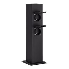 ST LUCE SL9012.415.00 Столб уличный 4 розетки ST-Luce черный - -*15W