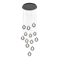 ST LUCE SL6520.403.13 Светильник подвесной ST-Luce черный жемчуг/прозрачно-дымчатый LED 1*65W 4000K