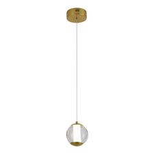 ST LUCE SL6520.303.01 Светильник подвесной ST-Luce латунь/прозрачный с пузырьками воздуха LED 1*5W 4000K