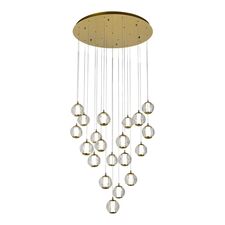 ST LUCE SL6520.303.20 Светильник подвесной ST-Luce латунь/прозрачный с пузырьками воздуха LED 1*100W 4000K