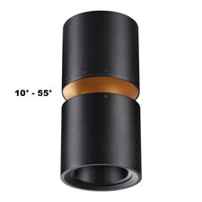 NOVOTECH 359338 OVER NT24 000 черный Светильник накладной светодиодный IP20 LED 10W/3W 3000K 1090Лм 170-265V ARISTO