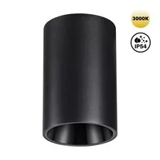 NOVOTECH 359418 OVER NT24 000 черный Светильник накладной влагозащищённый IP54 LED 10W 170-265V 3000К 830Лм RECTE