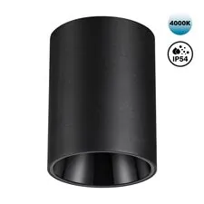 NOVOTECH 359423 OVER NT24 000 черный Светильник накладной влагозащищённый IP54 LED 15W 170-265V 4000К 1350Лм RECTE